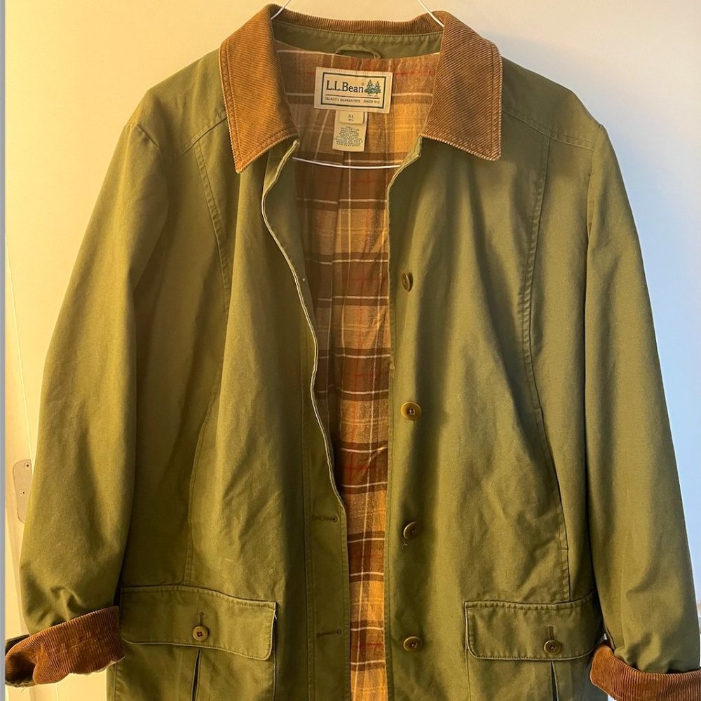 LL Bean Adirondack Barn Coat, Flannel-Lined (XL)